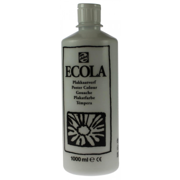 Talens Ecola plakkaatverf flacon van 1000 ml, wit