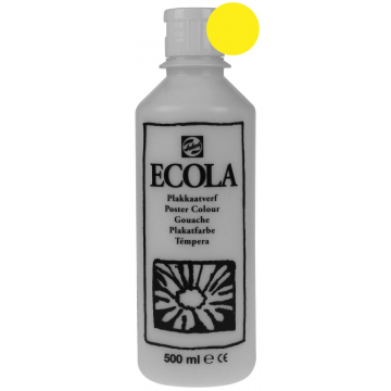 Talens Ecola plakkaatverf flacon van 500 ml, citroengeel