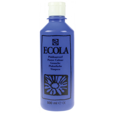 Talens Ecola plakkaatverf flacon van 500 ml, donkerblauw