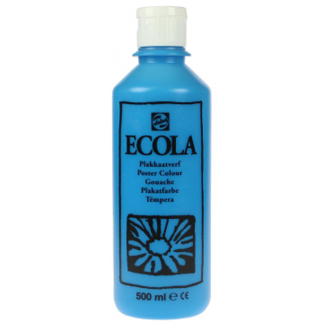 Talens Ecola plakkaatverf flacon van 500 ml, lichtblauw