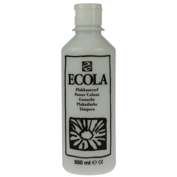 Talens Ecola plakkaatverf flacon van 500 ml, wit