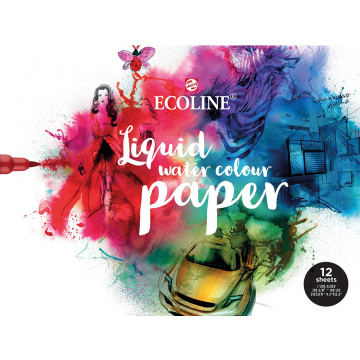 Talens Ecoline tekenpapier 24x30 cm, 290 gr, blok met 12 vellen