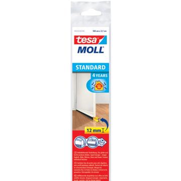 Tesa Moll Standard dorpelstrip voor effen vloer, 1 m x 37 mm, wit