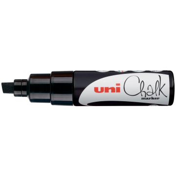 uni-ball Krijtmarker zwart, beitelvormige punt van 8 mm