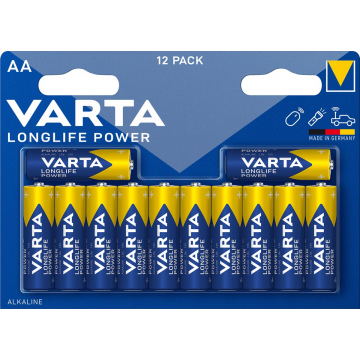 Varta batterij Longlife Power AA, blister van 12 stuks