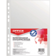 OFFICE products geperforeerde showtas, ft A4, 55 micron, glashelder, pak van 100 stuks