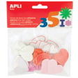 Apli Kids zelfklevende glitter harten, blister met 52 stuks