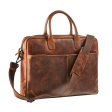 Businesstas Maverick The Original met laptopvak 15,6 inch leer bruin