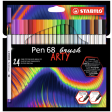 Brushstift STABILO Pen 568 Arty etui ÃÂ  24 kleuren