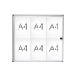 Binnenvitrine wand MAULextraslim whiteboard 6xA4 met slot
