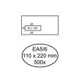 Envelop Hermes EA5/6 110x220mm venster 3x10links zelfkl 500