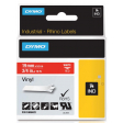 Dymo RHINO vinyltape 19 mm, wit op rood