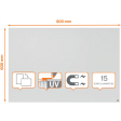 Nobo Infinity randloos whiteboard, staal, magnetisch, 90 x 60 cm