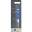 Parker Quink Gel vulling voor balpen medium, blauw, blister met 2 stuks