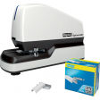Rapid elektrische nietmachine Optima 60E, contactloos, 60 blad, wit/zwart