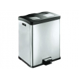 Afvalbak EKO Rejoice pedaalemmer 2x30liter mat RVS