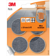 3M beschermende vloerpads, uit vilt, diameter 34 mm, blister van 4 stuks