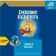 Douwe Egberts Lungo Decaf koffiecapsules, pak van 20 stuks
