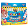 Carioca stempelstift Stamperello, 12 stiften (= 12 kleuren en 12 stempelmotieven)