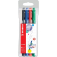 STABILO pointMax schrijfstift, 0,8 mm, etui van 4 stuks in geassorteerde standaard kleuren