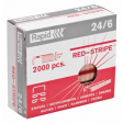 Rapid Nietjes 24/6, Red Stripe, verkoperd, doos van 2000 nietjes