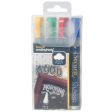 Securit Waterproof krijtmarker medium, blister met 4 stuks in geassorteerde kleuren