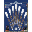 Securit krijtmarker small wit, blister met 7 stuks
