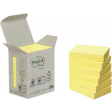 Post-it Recycled notes, 100 vel, ft 38 x 51 mm, geel, pak van 6 blokken