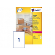 Etiket Avery L7167-100 199.6x289.1mm 100stuks wit