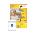 Etiket Avery Zweckform 3484 105x37mm wit 1600stuks