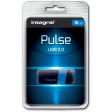 Integral Pulse USB 2.0 stick, 16 GB, zwart/blauw