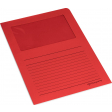 Pergamy L-map met venster, pak van 100 stuks, rood