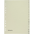 Pergamy tabbladen, ft A4, uit karton, A-Z, 11-gaats perforatie, beige