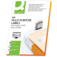 Q-CONNECT etiketten, wit, rechte hoeken, 210 x 297 mm, 100 vel, 1 etiket per vel