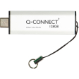 Q-CONNECT USB-C stick 3.2 Gen1, zilver, 128 GB