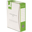 Q-CONNECT archiefdoos, A4, rug 8 cm, in karton van 400 g/m², wit-groen