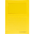Q-CONNECT L-map met venster, 120 g/m², A4, pak van 100 stuks, geel