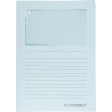 Q-CONNECT L-map met venster, 120 g/m², A4, pak van 100 stuks, lichtblauw