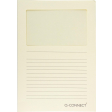 Q-CONNECT L-map met venster, 120 g/m², A4, pak van 100 stuks, lichtgeel