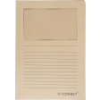Q-CONNECT L-map met venster, 120 g/m², A4, pak van 100 stuks, kraft