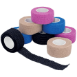 Q-CONNECT vingerverband, 2,5 cm x 4,5 m, doos van 8 rollen in verschillende kleuren