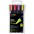 Posca paintmarker PC-5M, etui met 4 stuks in geassorteerde fluo kleuren