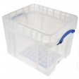 Really Useful Box opbergdoos 35 liter XL, transparant, voor het opbergen van medium LP's