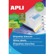 Apli afneembare witte etiketten ft 35,6 x 16,9 mm (b x h), 2.000 stuks, 80 per blad etui van 25 blad