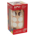 Apli Kids stickers op rol, cirkel diameter 20 mm, 1770 stuks, metallic zilver