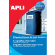 Apli weerbestendige etiketten ft 210 x 297 mm (b x h), 20 stuks, 1 per blad, doos van 20 blad