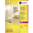 Avery afneembare neon etiketten ft 99,1 x 38,1 mm (b x h), doos van 100 blad, 1400 stuks, neongeel