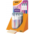 Bic Colours Gradient 4-kleurenbalpen, medium, klassieke inktkleuren, display van 30 stuks