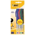 Bic balpen M10, blister 4 + 1 gratis in geassorteerde kleuren