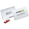 Durable badge met magneet Click Fold ft 40 x 75 mm
